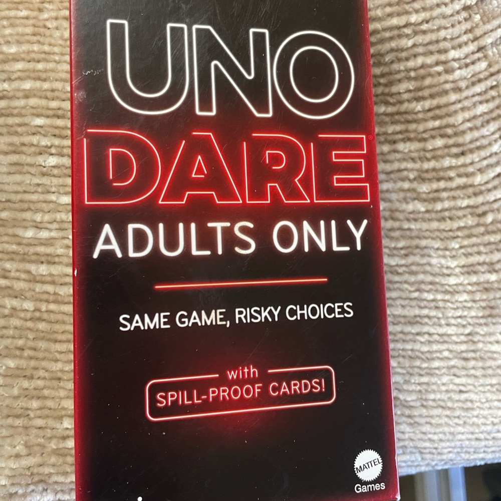 Mattel UNO Dare Adults Only - Bold Black and Red